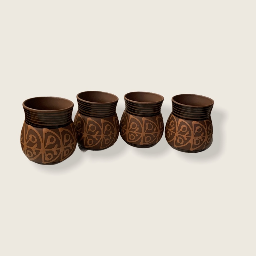 Mid Century Modern Stoneware Mugs - Picture 4 of 9